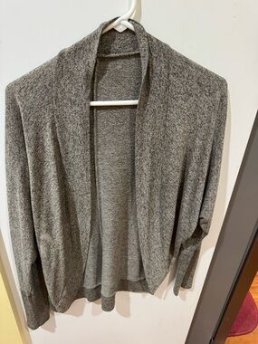 Open-Front Gray Women's Cardigan Sweater